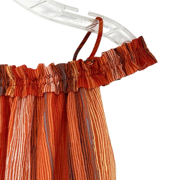 Mossimo Orange Off Shoulder Flowy Midi Dress - Picture 9 of 14